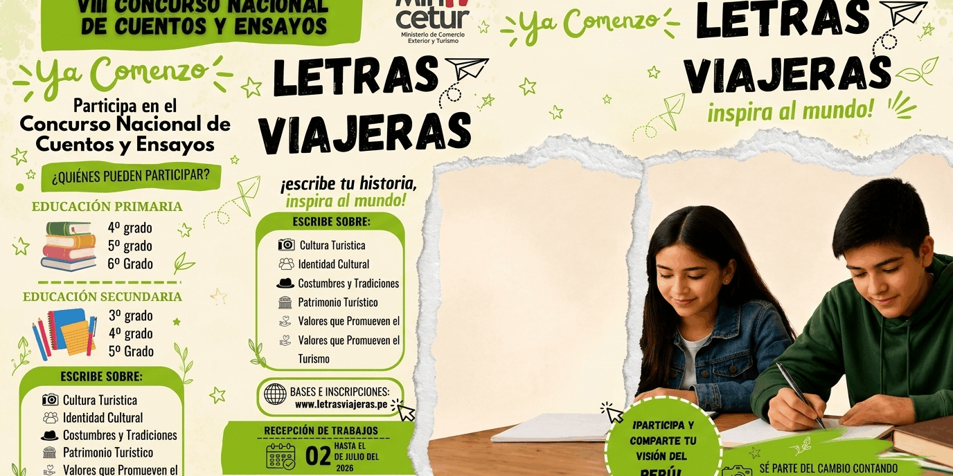 Mincetur Invita a los Estudiantes de la Provincia de Moho a Participar en LETRAS VIAJERAS