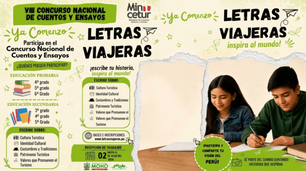 Mincetur Invita a los Estudiantes de la Provincia de Moho a Participar en LETRAS VIAJERAS