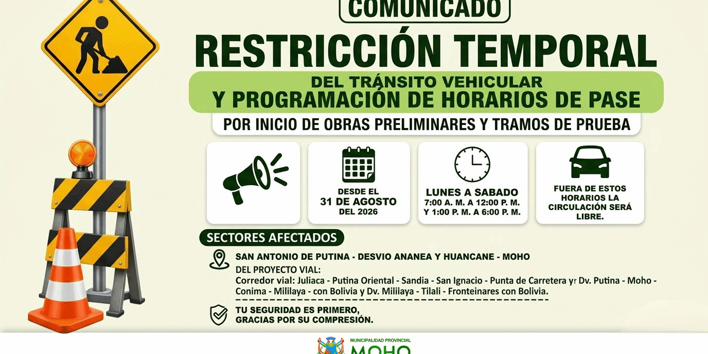 RESTRICCIÓN TEMPORAL DEL TRÁNSITO VEHICULAR